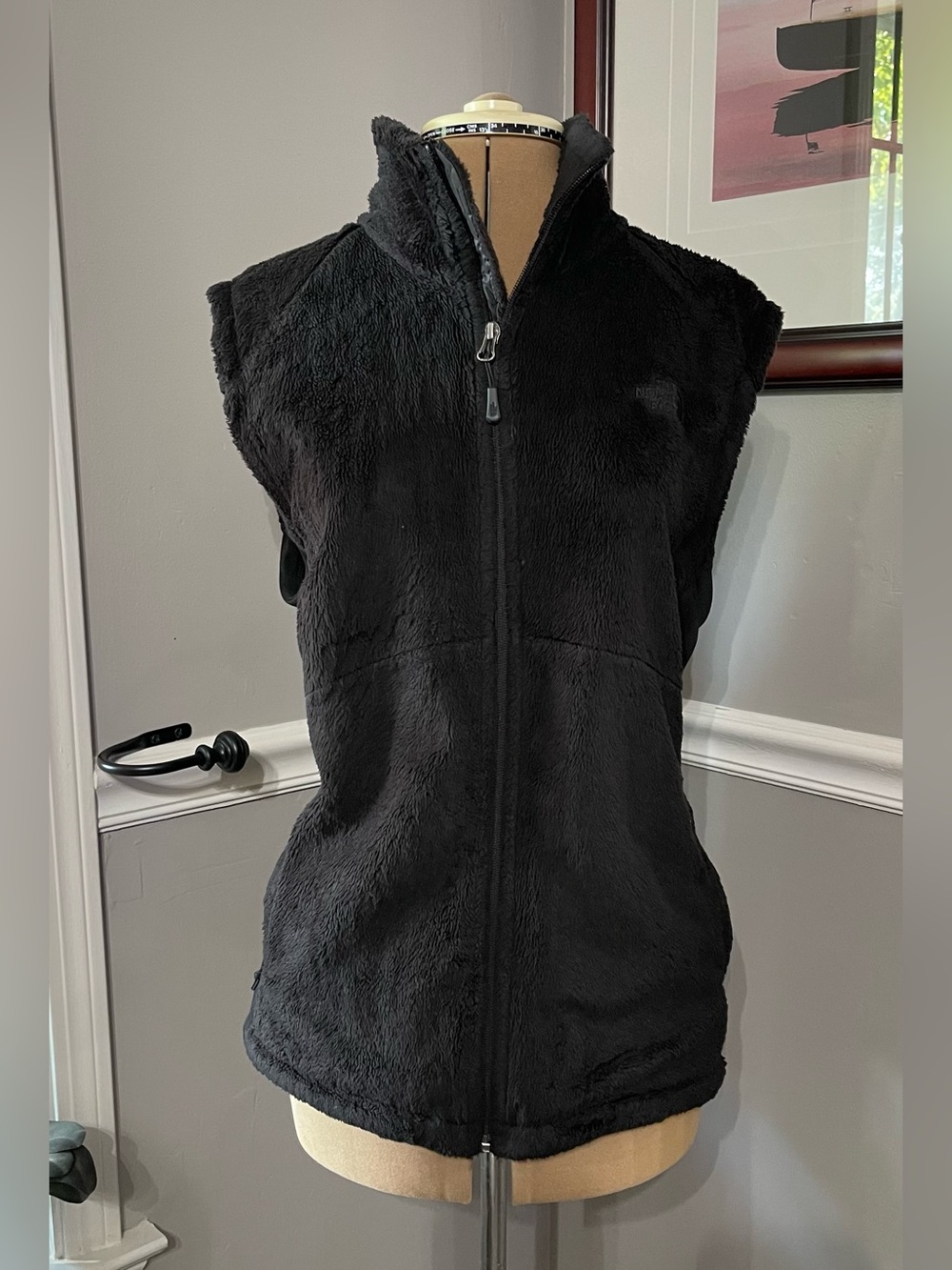 The North Face Black sz XXL Women's Fuzzy Fleece Vest with High Collar